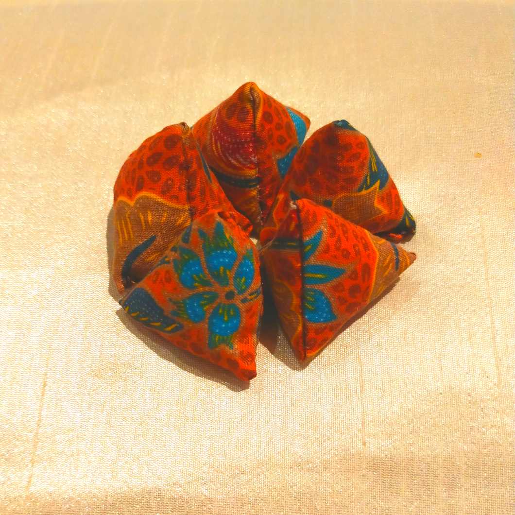 Orange Batik Cloth Five Stone